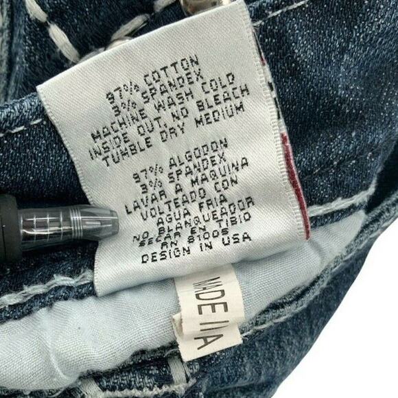 L.A. Idol Jeans Women's Size 9 Bootcut Frost Rhinestone Stitch Logo Bleu Denim - Picture 12 of 12